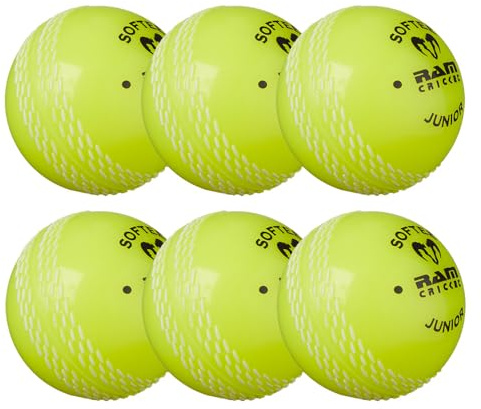 Ram Cricket Softee – Pelota de entrenamiento (6 unidades), color amarillo