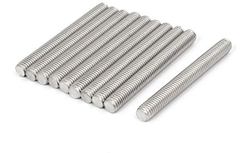 uxcell M8 x 70mm 1.25mm Pitch 304 Stainless Steel Fully Threaded Rods Bar Studs 10 Pcs