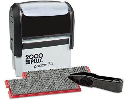 2000 PLUS Self-Inking Print Kit, 5-Line, 1 7/8 x 3/4 Impression, Black Ink (030600)