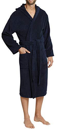 Schiesser - Accappatoio, uomo, Blu (Blau (815-navy)), XL