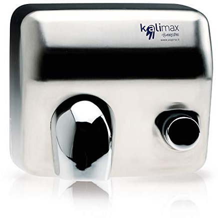 ASCIUGAMANO DA BAGNO PROFESSIONALE CON PULSANTE IN ACCIAIO SATINATO MODELLO KALIMAX 25p-Vb