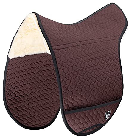 Werner Christ Lammfell Satteldecke für Fellsattel Basic Plus und Premium Plus anatomische Sattelunterlage aus echtem medizinischem Fell, erhältlich in schwarz & braun, Größen: Warmblut, Pony, Shetty