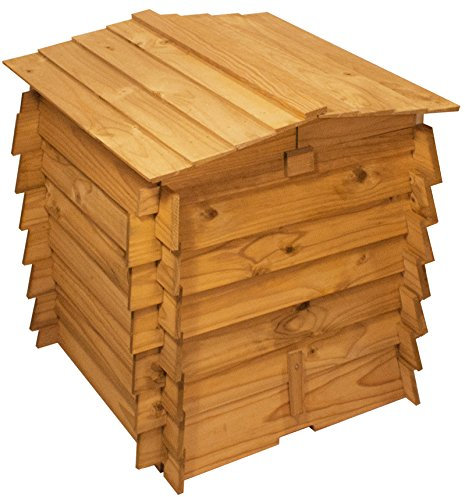 Primrose 328L Wooden Compost Bin Beehive Style Composter with Double Hinged Roof 79cm