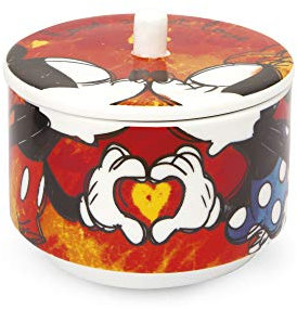 Egan Zuckerdose, Modell Mickey Sweet Love, Porzellan, Rot PWM41/S