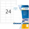 HERMA 4389 Tiefkühletiketten, 25 Blatt, 66 x 33,8 mm, 24 pro A4 Bogen, 600 Stück, selbstklebend, bedruckbar, matt, blanko Papier Gefrieretiketten, Klebeetiketten Aufkleber für Gefriergut, weiß