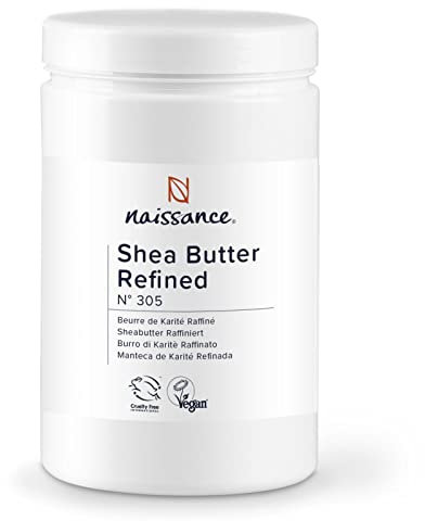 Naissance Sheabutter Raffiniert (Nr.305) 1kg - Rein, Natürlich - für DIY-Schönheitsrezepte, Körper, Gesicht, Haare, Haut, Kosmetik, Lippenpflege