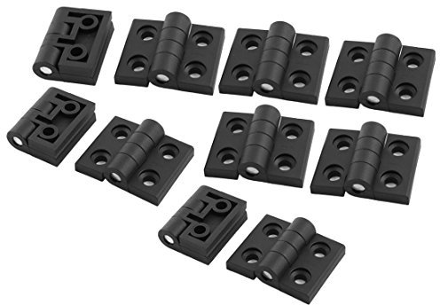 Sourcingmap Black 56mm x 45mm Reinforced Plastic Door Bearing Hinge 10pcs