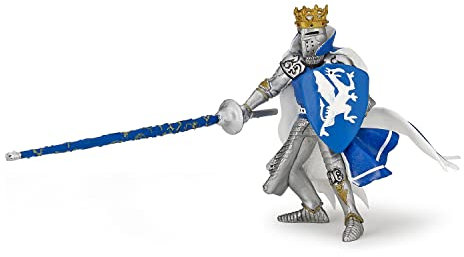 Papo -39387 -Roi au dragon bleu -Le Médiéval - Fantastique - Figurine à collectionner -Figurine peinte à la main -Pour enfant - Filles et garçons - A partir de 3 ans