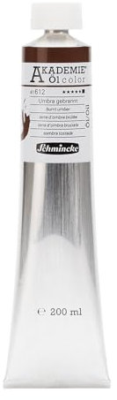 Schmincke – AKADEMIE® Öl color, feine Künstler-Ölfarben, Umbra gebrannt, 41 612 015, 200 ml Tube, höchst lichtecht, Ölmalerei