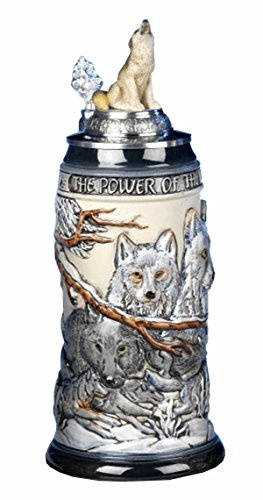 KING ölkrus varg rudel relief seidel 0,5 liter ölrep KI 955-RUW 0,5 l