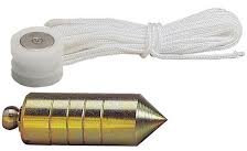 Acha 55121D - Plomada de acero zincada + nuez con mango magnética metálica (10)