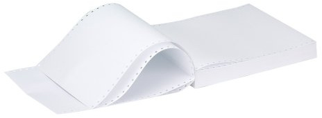 Q-Connect 1-Part 60gsm Plain Micro-Perforated Listing Paper (Pack of 2000) C16MP, White, 11x9.5 Inches