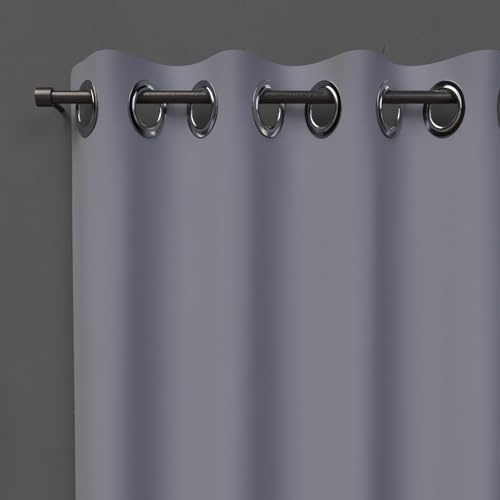 Soleil d'ocre, oscurante Alix Tenda con occhielli grigio, poliestere, 135x180 cm