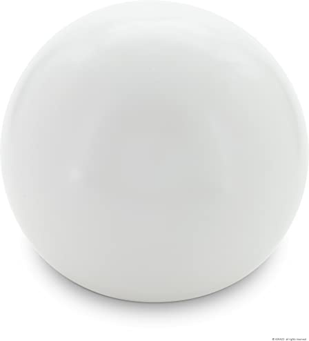 Jardín Bola de cerámica de gres, Apto para Exterior, Color: Blanco Mate, diámetro 40 cm, Resistente a Las heladas