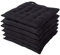 Homescapes 6er Set Stuhlkissen 40x40 cm schwarz – Sitzkissen Outdoor/Indoor mit Baumwollbezug, Sitzpolster waschbar und Oeko-TEX-Zertifiziert für Esszimmer-, Küchen- & Gartenstühle