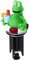WENKO 21763100 Waschbeckenstöpsel Pluggy 3D Cocktail Frog Abfluss-Stopfen für alle handelsüblichen Abflüsse, Plastik, grün, 3,9 x 4,7 x 11,1 cm