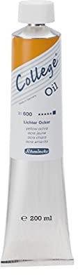 Schmincke - College Oil, Lichter Ocker in 200 ml-Tube, 31600015, Künstler-Ölfarben, bewährte Künstlerpigmente und natürliche Pflanzenöle, gute Lichtechtheit