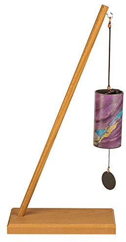 Zaphir Klangspiel Sufi mit Ständer - Klangspielständer Pisa aus Buchenholz - 55 cm Höhe für Yoga, Kinder zur Entspannung und Meditieren