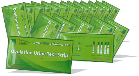 Clinical Guard Ovulation Test Strips Pack of 100 - Accurate Measurement Within 5 min - Ovulation Tests Cost-Effective Fertility Test for Women