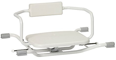 CareLine SWIVEL Badewannensitz ohne Hygieneausschnitt, 360° drehbar, Stahl und Kunststoff, 40x76 cm, 130 kg Belastbarkeit