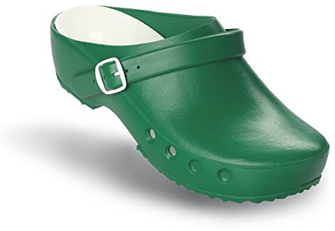 Schürr OP-Schuhe Chiroclogs Classic mit und ohne Fersenriemen, Grun mit Fersenriemen, 41