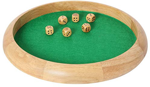 Bartl 101804 Würfelteller rund aus Holz mit Filz ca. 30cm ⌀