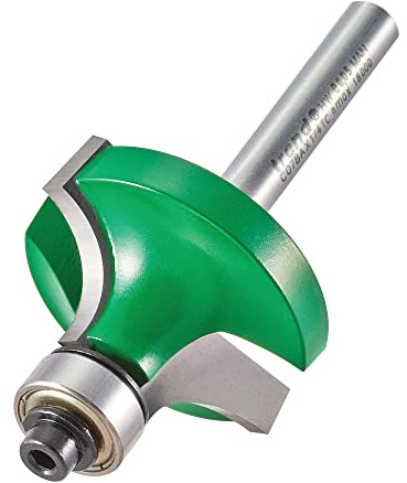 Trend CraftPro Guided Rounded Over Router Cutter Bit, 1/4 Inch Shank, 11.1mm Radius and 15.9mm Cut Length, Tungsten Carbide Tipped, C078X1/4TC