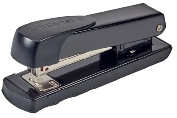 Rexel Meteor Half Strip Stapler, 20 Sheet Capacity, Uses 24/6 and 26/6 Staples, Metal Body, Black, 2100019
