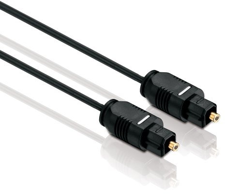 HDSupply TC010-030 Câble Audio Toslink S/PDIF, Fibre Optique, Plug-Plug, Ø 2,2 mm, 3,00 m, Noir