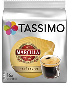 Tassimo Marcilla Café Largo Cápsulas, 16 Uds