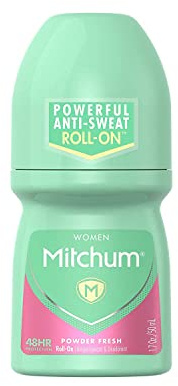 Mitchum Women Invisible Roll-On, Powder Fresh 1.7 Oz Pack Of 4