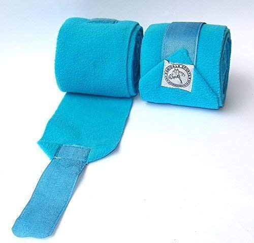 Amidale Polo Wraps Fleece Stable Bandages Horse Equestrian Leg Wraps Set Of 4 One Size Sky Blue