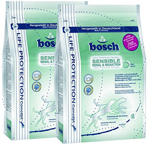 2 x 11,5 kg = 23 kg Bosch Sensible Renal + Reduction Hundefutter weniger Protein