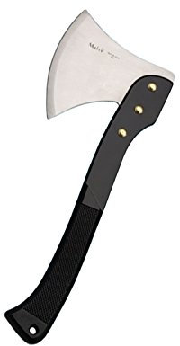 ELECTROPOLIS Hacha de Campo Muela HA-W, con Mango de Aluminio, Peso 680 Gramos, tamaño Total 46,5 cm + Tarjeta Multiusos de Regalo