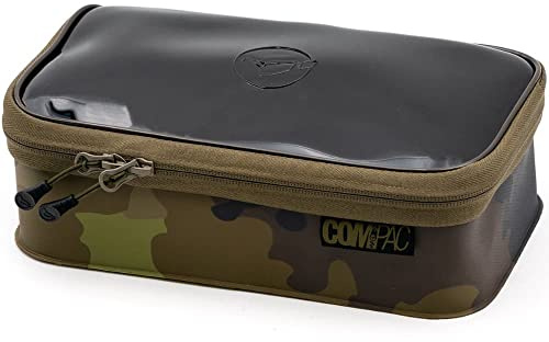 Korda Compac Kamo 140, Compact Tackle Storage, Waterproof EVA, Zipped Pouches & Clear Lid for Easy Access