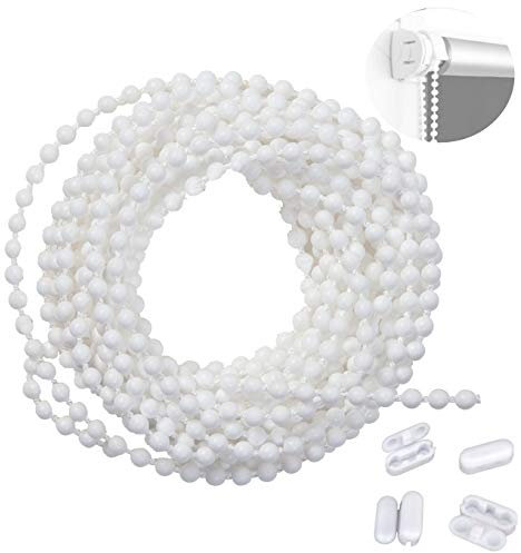 First blinds Roller Blind and Roman Shade Blind Beaded Chain Cord White Plastic Roller Blind Chain 4.5mm (5)