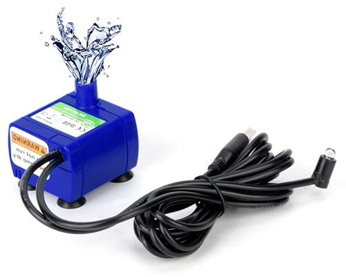 Bomba de Fuente para Mascotas, Bomba de Agua Eléctrica Sumergible USB Ultra bajo Ruido bajo Consumo de Energía Bomba de Agua Sumergible Gato con Cable de 5.9 Pies Luz LED para Perros Gatito 1.7in X 1.
