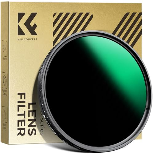 K&F Concept Variabler ND Filter 55mm ND3-ND1000 Graufilter (1.5-10 Blendenstufen) （Nano-Dazzle）