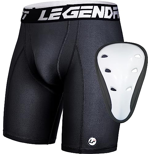 Legendfit Men Football Compression Shorts w/Cup Straps Protective Athletic Sliding Underwear Baseball Lacrosse Cricket