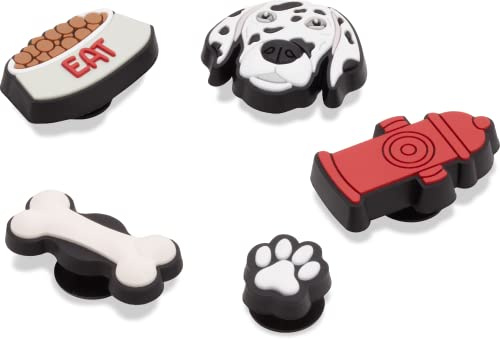 Crocs 5-pack Animal Jibbitz Shoe Charms Breloques de Chaussure Mixte, Who Let The Dogs Out, Taille Unique