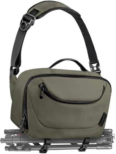TAAOKA DSLR Kameratasche,SLR Fototasche,wasserdichte Kameratasche mit Stativhalterung, Umhängetasche für Fotografen (Dunkelgrün)