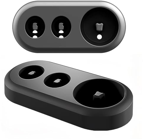 Portaspazzolino elettrico Oral B, 1 supporto e 2 porte testine, organizer da bagno iO/PRO/DB Series (nero)