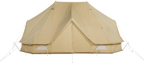 CanvasCamp Sibley 600 Twin Pro Tente pour 10 personnes – Tente de luxe imperméable pour l'extérieur, avec double entrée et fond amovible, tente de camping idéale pour les festivals et le glamping