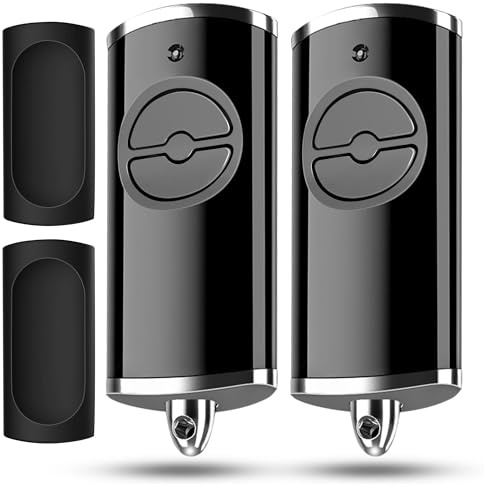 868,3 BiSecur Lot de 2 télécommandes pour ouvre-porte de garage Compatible avec Hörmann HSE2-868-BS Noir