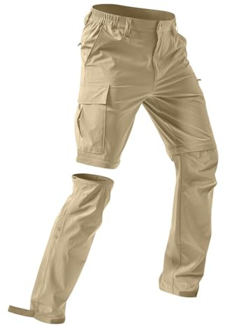 Générique Pantalon Cargo Convertible pour Homme à séchage Rapide léger et Respirant pour randonnée, l'extérieur, la pêche, Le Safari