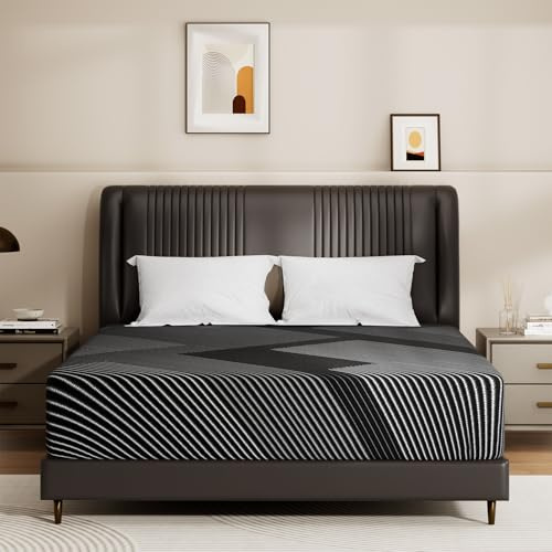 Queen Mattress, 10 Inch Memory Foam Mattress Queen Size with Breathable Washable Removable Cover, Fiberglass Free, Pressure Relief, Medium Firm Mattresses in a Box, Made in USA, CertiPUR-US Certified