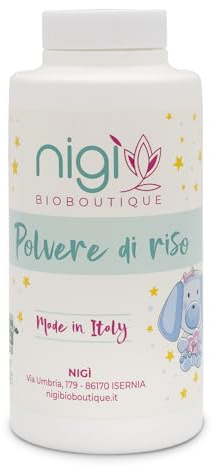Nigì Bio Boutique - Polvere di riso neonati, fresco sollievo - Polvere di riso biologica certificata