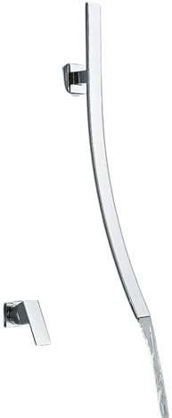 70 cm väggmonterad badrumshandfat, enkelspaksblandare för varmt och kallt vatten, svart (krom)