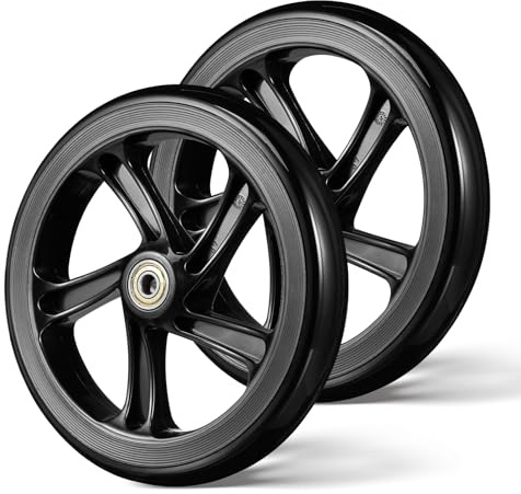 Luxshiny 2 Ruedas de Scooter Antideslizantes de PU de 175 MM Resistentes al Desgaste y Flexibles Ruedas para Patinetes Eléctricos Ideales para Uso Diario en Exteriores