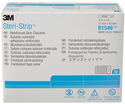 Steri-Strip Closure Reinforced Skin Strip .5 x 2 Sterile R1549, 50 Ct